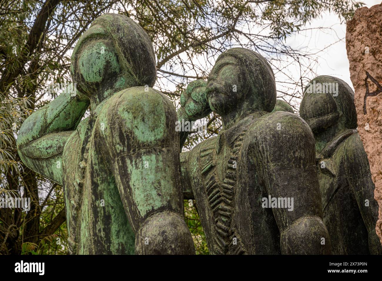 I combattenti ungheresi, nelle statue delle Brigate internazionali spagnole al Parco Memento, Budapest, Ungheria Foto Stock