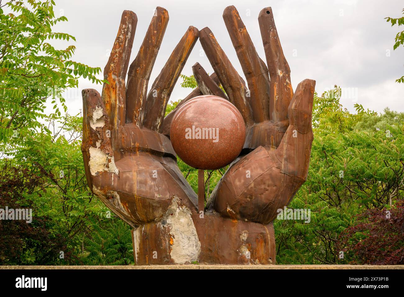 Memoriale del movimento dei lavoratori al Parco Memento, Budapest, Ungheria Foto Stock