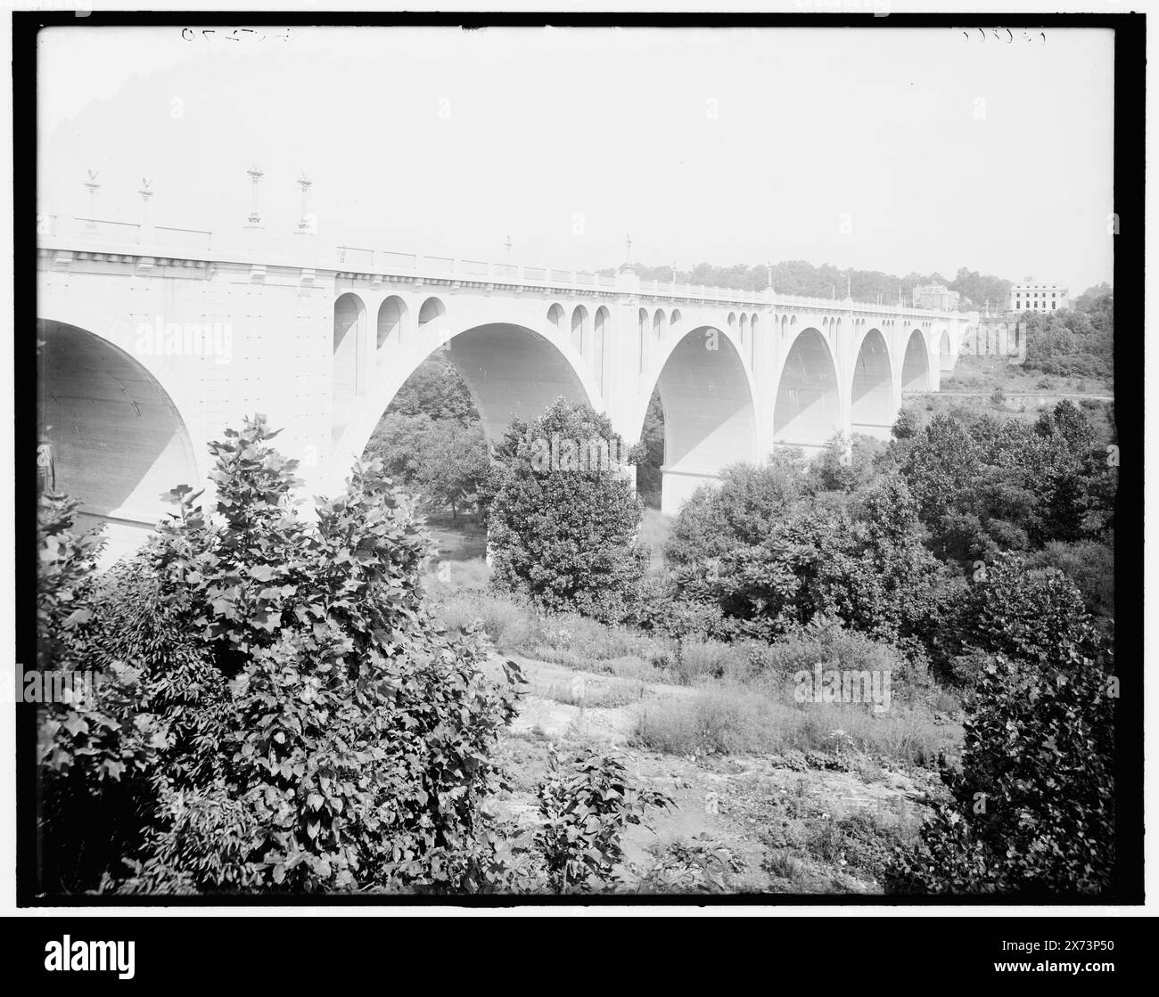 Connecticut Avenue (Taft) Bridge, Washington, D.C., Title from jacket., "G 5270" on negative., Detroit Publishing Co. N. 036860., Gift; State Historical Society of Colorado; 1949, Bridges. , Parchi. , Stati Uniti, Distretto di Columbia, Washington (D.C.) Foto Stock