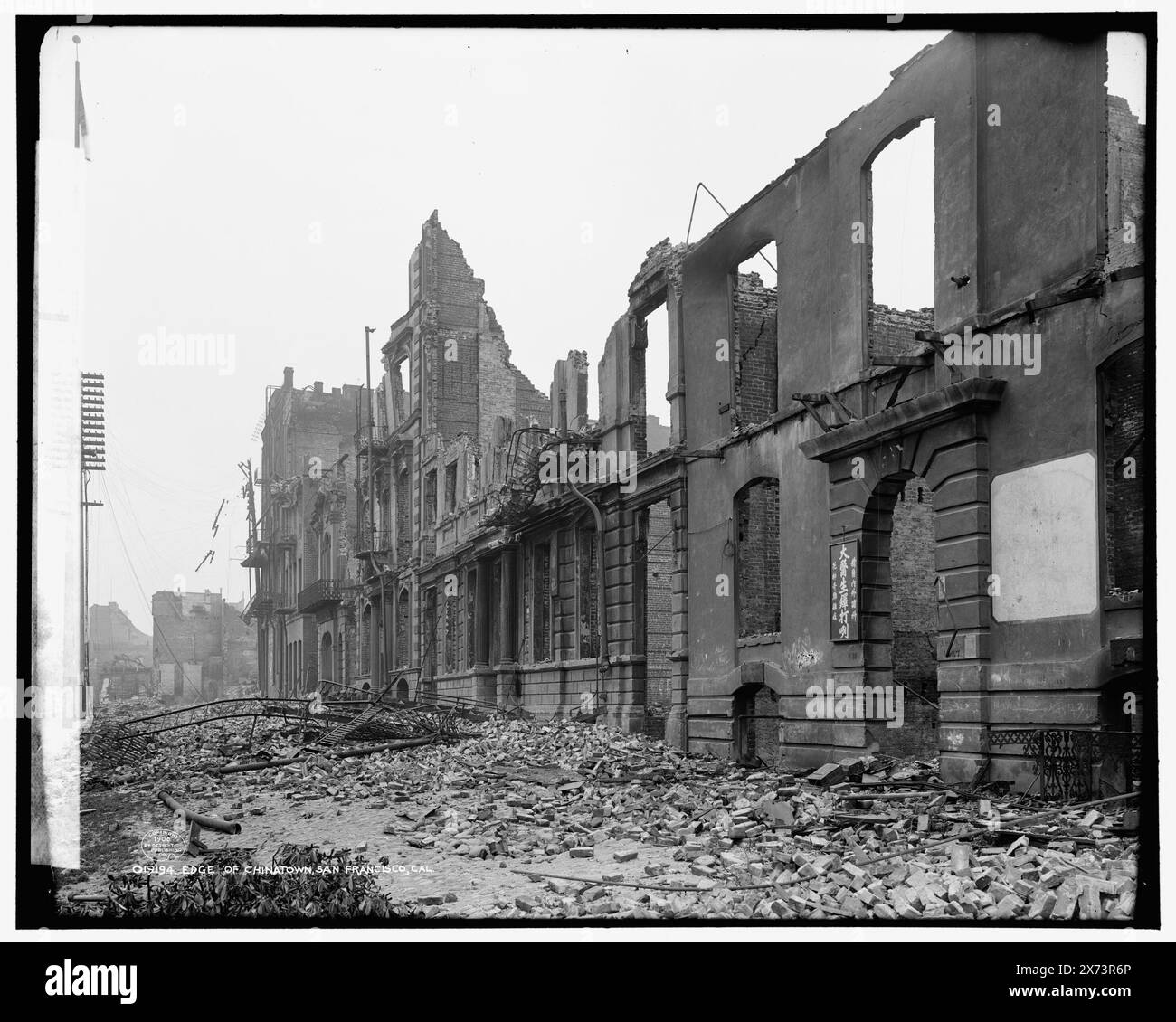 Edge of Chinatown, San Francisco, Cal., Detroit Publishing Co. N. 019194., Gift; State Historical Society of Colorado; 1949, Earthquakes. , Quartieri etnici. , Stati Uniti, California, San Francisco. Foto Stock