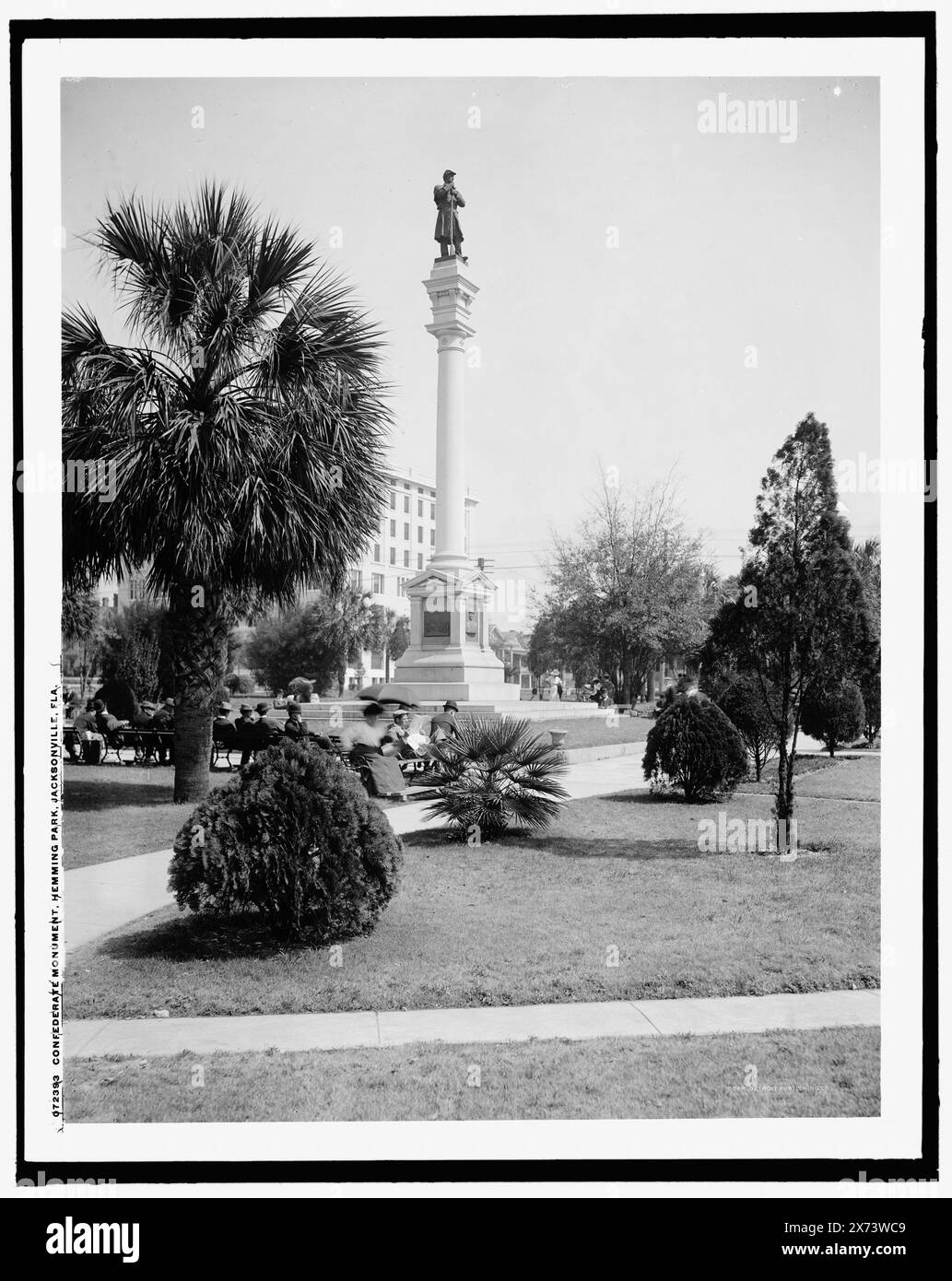 Confederate Monument, Hemming Park, Jacksonville, Flag., Detroit Publishing Co. N. 072393., Gift; State Historical Society of Colorado; 1949, Parks. , Monumenti e memoriali. , Stati Uniti, storia, Guerra civile, 1861-1865. , Stati Uniti, Florida, Jacksonville. Foto Stock