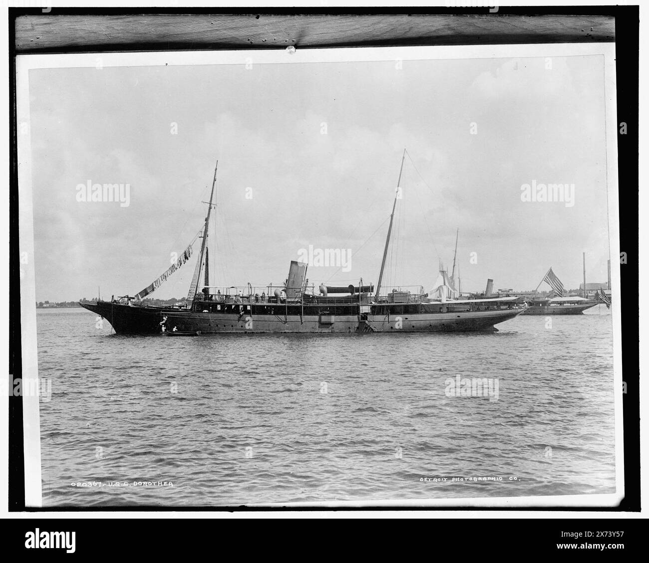 U.S.S. Dorothea, Data basata su Detroit, Catalogo J (1901)., 'Hart' su negative., Detroit Publishing Co. N.. 020367., Gift; State Historical Society of Colorado; 1949, Dorothea (yacht armato) , Government Vessels, American. , Yacht a vapore. Foto Stock