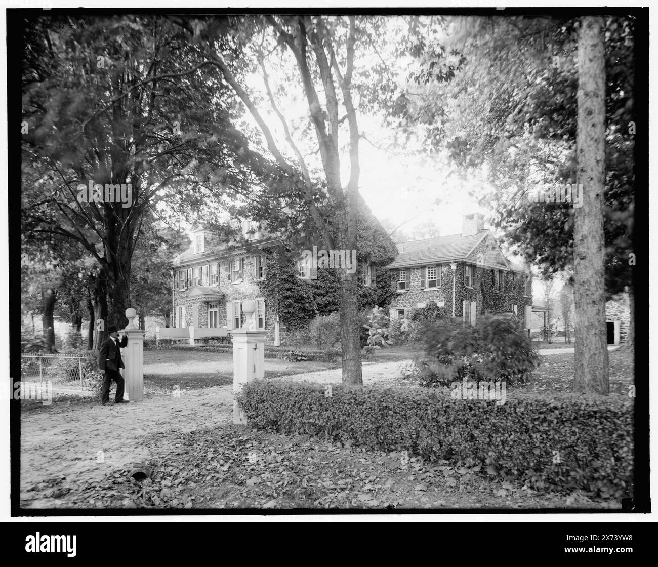 Casa del generale Anthony Wayne, Paoli, vicino a Philadelphia, Pa., 'H 432' su negative., Detroit Publishing Co. N. 070267., Gift; State Historical Society of Colorado; 1949, Wayne, Anthony, 1745-1796, case e luoghi di ritrovo. , Abitazioni. , Stati Uniti, Pennsylvania, Paoli. Foto Stock