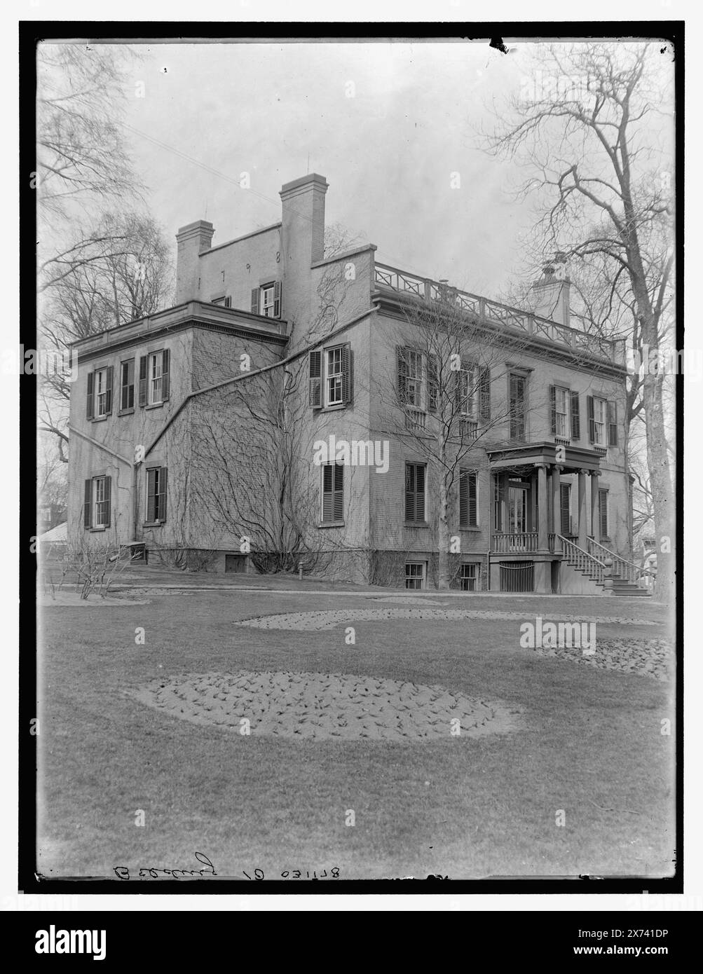 Ten Broeck Mansion, Albany, N.Y., Title from jacket., 'Belding 10' on negative., Detroit Publishing Co. No 031178., Gift; State Historical Society of Colorado; 1949, Ten Broeck, Abraham, 1734-1810, case e luoghi di ritrovo. , Abitazioni. , Stati Uniti, New York (Stato), Albany. Foto Stock