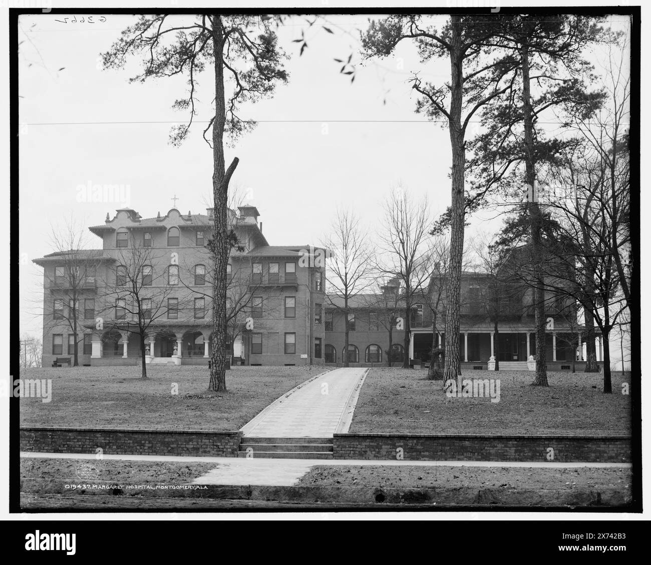 Margaret Hospital, Montgomery, Ala., 'G 3662' su negativo., Detroit Publishing Co. No 019437., Gift; State Historical Society of Colorado; 1949, St. Margaret's Hospital. , Ospedali. , Stati Uniti, Alabama, Montgomery. Foto Stock