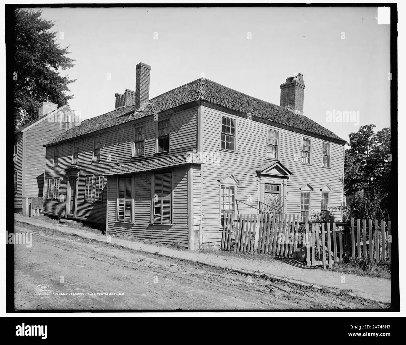 Hutchings House, Portsmouth, N.H., '3783' su negative., Detroit Publishing Co. No 019866., Gift; State Historical Society of Colorado; 1949, Dwellings. , Stati Uniti, New Hampshire, Portsmouth. Foto Stock