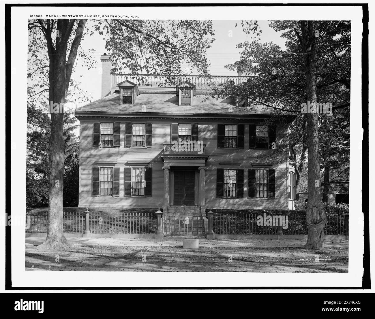 Mark H. Wentworth House, Portsmouth, N.H., Detroit Publishing Co. N. 019860., Gift; State Historical Society of Colorado; 1949, Dwellings. , Stati Uniti, New Hampshire, Portsmouth. Foto Stock