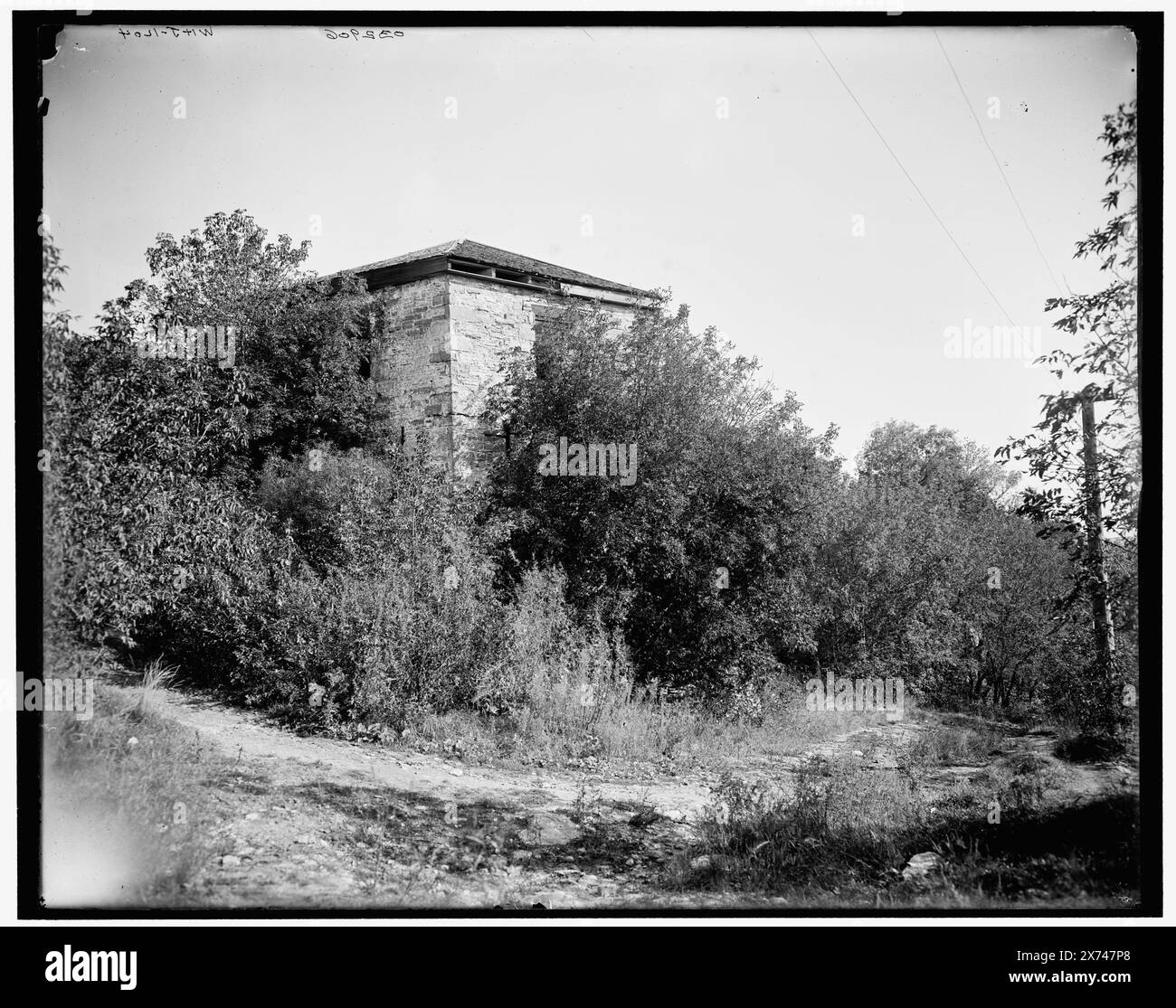 Vecchio isolato, Fort Snelling, min., titolo da giacca., 'WHJ-1204' su negativo., Detroit Publishing Co. n. 032906., Gift; State Historical Society of Colorado; 1949, Blockhouses. , Stati Uniti, Minnesota, Fort Snelling. Foto Stock