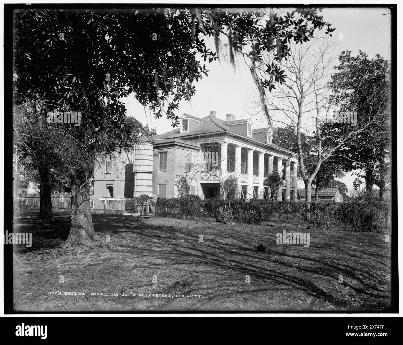 Casa Bonzano, sede di Jackson, Chalmette, Detroit Publishing Co. N. 05761., Gift; State Historical Society of Colorado; 1949, Jackson, Andrew, 1767-1845. , Abitazioni. , Quartier generale militare. , Stati Uniti, storia, Guerra del 1812. , Stati Uniti, Louisiana, Chalmette. Foto Stock
