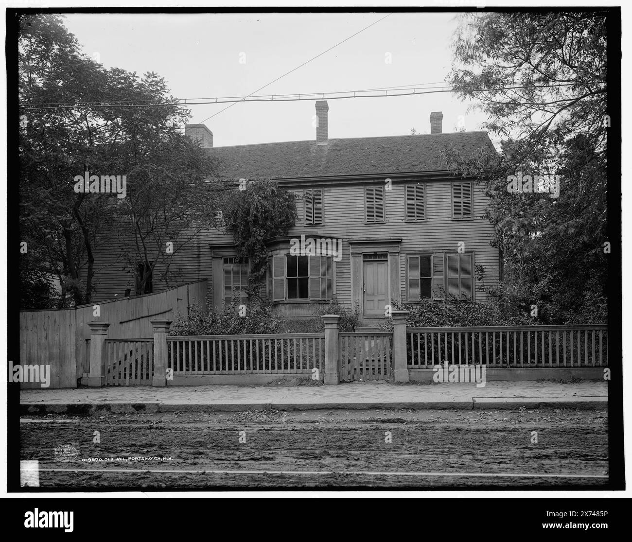 Old Jail, Portsmouth, N.H., '3776' in negativo, Detroit Publishing Co. No 019870., Gift; State Historical Society of Colorado; 1949, prigioni. , Stati Uniti, New Hampshire, Portsmouth. Foto Stock