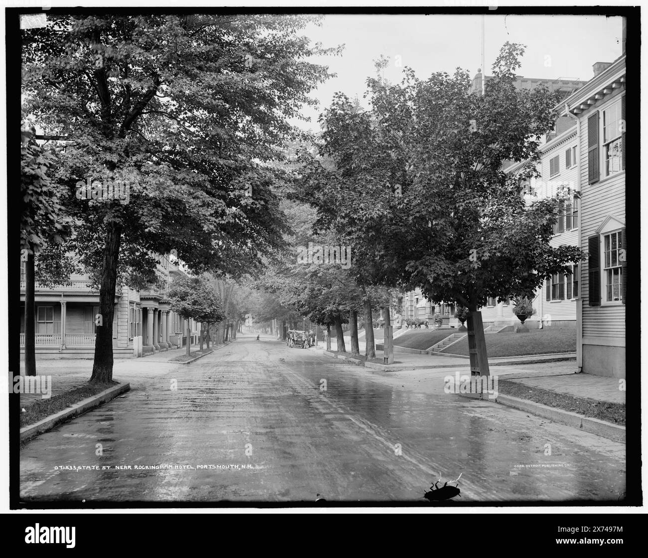 State St. Street, vicino a Rockingham Hotel, Portsmouth, N.H., '117' in negativo., Detroit Publishing Co. n. 071533., Gift; State Historical Society of Colorado; 1949, Residential Streets. , Stati Uniti, New Hampshire, Portsmouth. Foto Stock