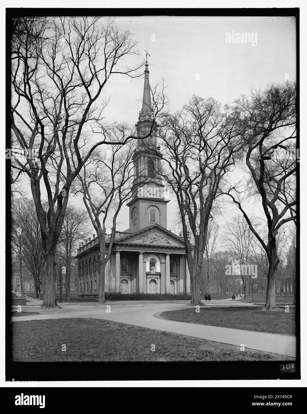 Center Congregational Church, The Green, New Haven, Conn., titolo da giacca. '3939' su negative., Detroit Publishing Co. n. 039347., Gift; State Historical Society of Colorado; 1949, Congregational Chiese. , Stati Uniti, Connecticut, New Haven. Foto Stock