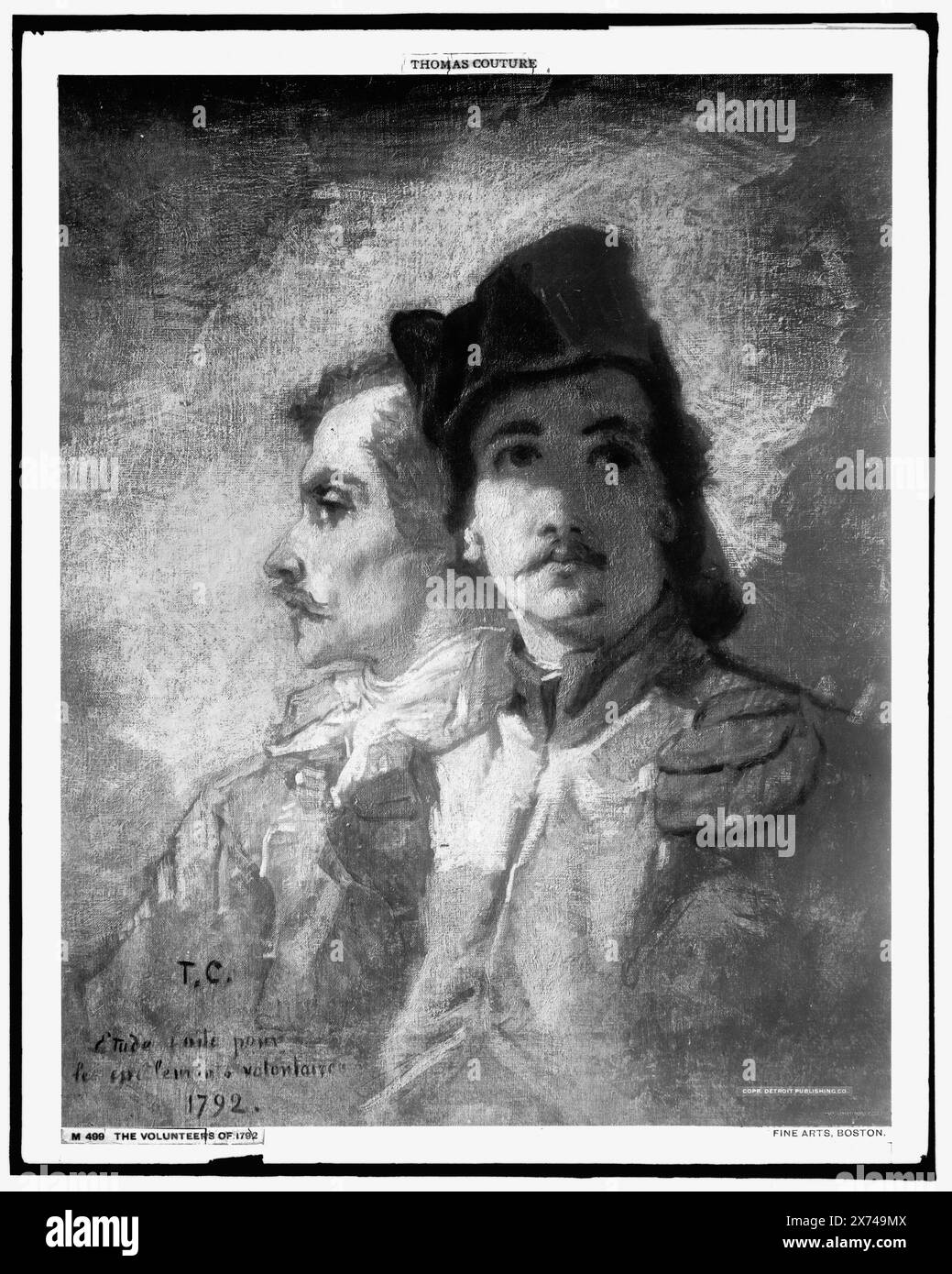 The Voluntary of 1792, Date based on Detroit, Thistle Publications (1912)., Photograph of a painting signed 'T.C., etude [, .], 1792' at Museum of fine Arts, Boston., Detroit Publishing Co. N.. M 499., Gift; State Historical Society of Colorado; 1949, Military Officers. , Francia, storia, Rivoluzione, 1789-1799. Foto Stock