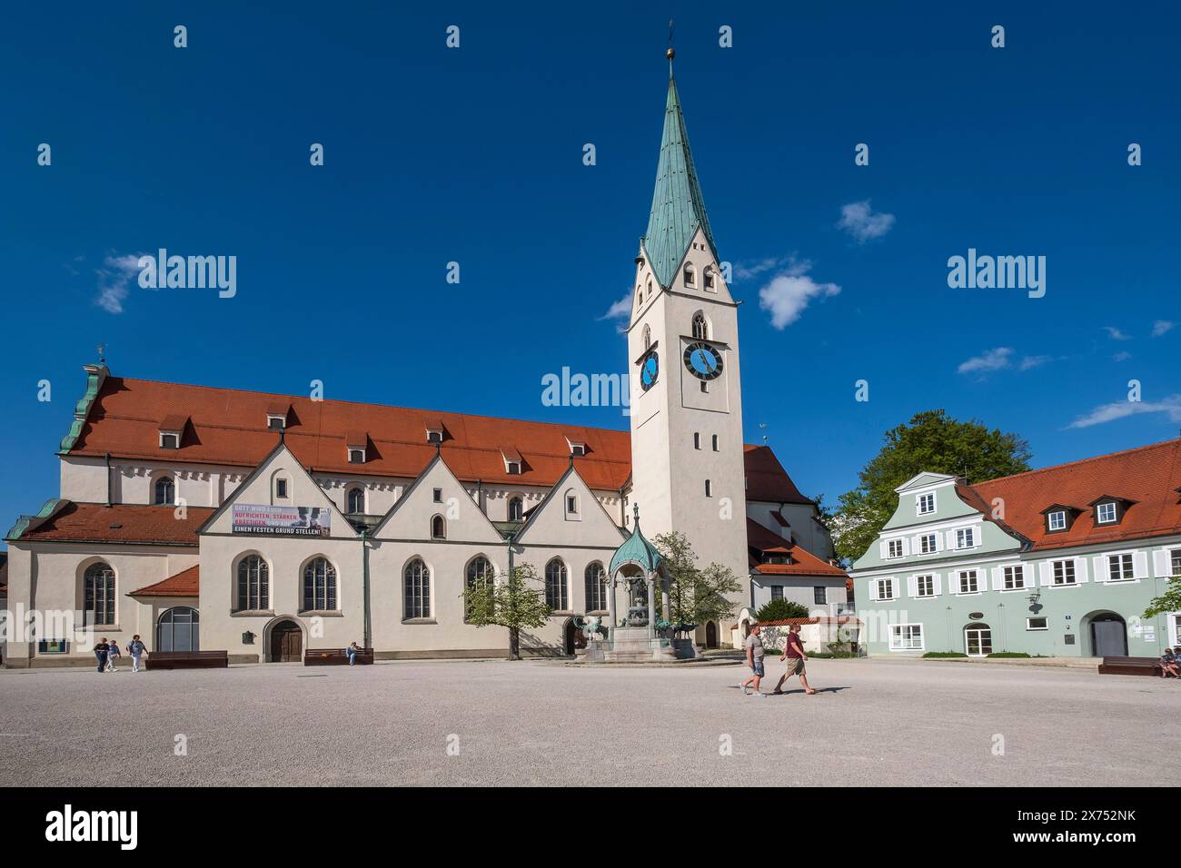 St Mang è una chiesa parrocchiale protestante-luterana nella città di Kempten (Allgäu). Foto Stock