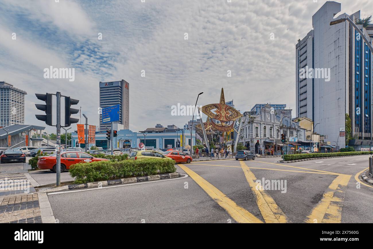 Kasturi Walk a Kuala Lumpur, Malesia, una passerella coperta di eccitanti chioschi e cibo di strada. Sviluppato dal mercato centrale Foto Stock