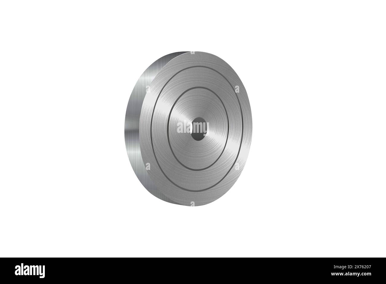 piastre per pesi palestra con finitura a specchio in acciaio cromato Foto Stock