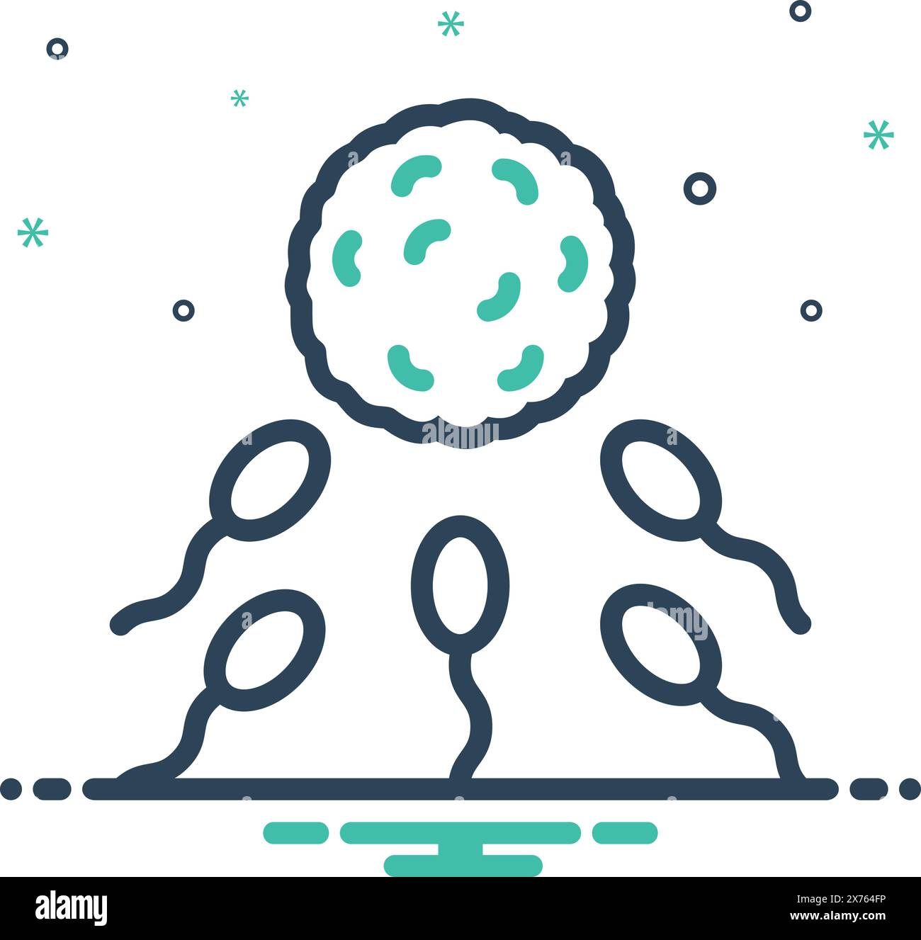 Icona per sperma, sperma e uovo, fertile Illustrazione Vettoriale