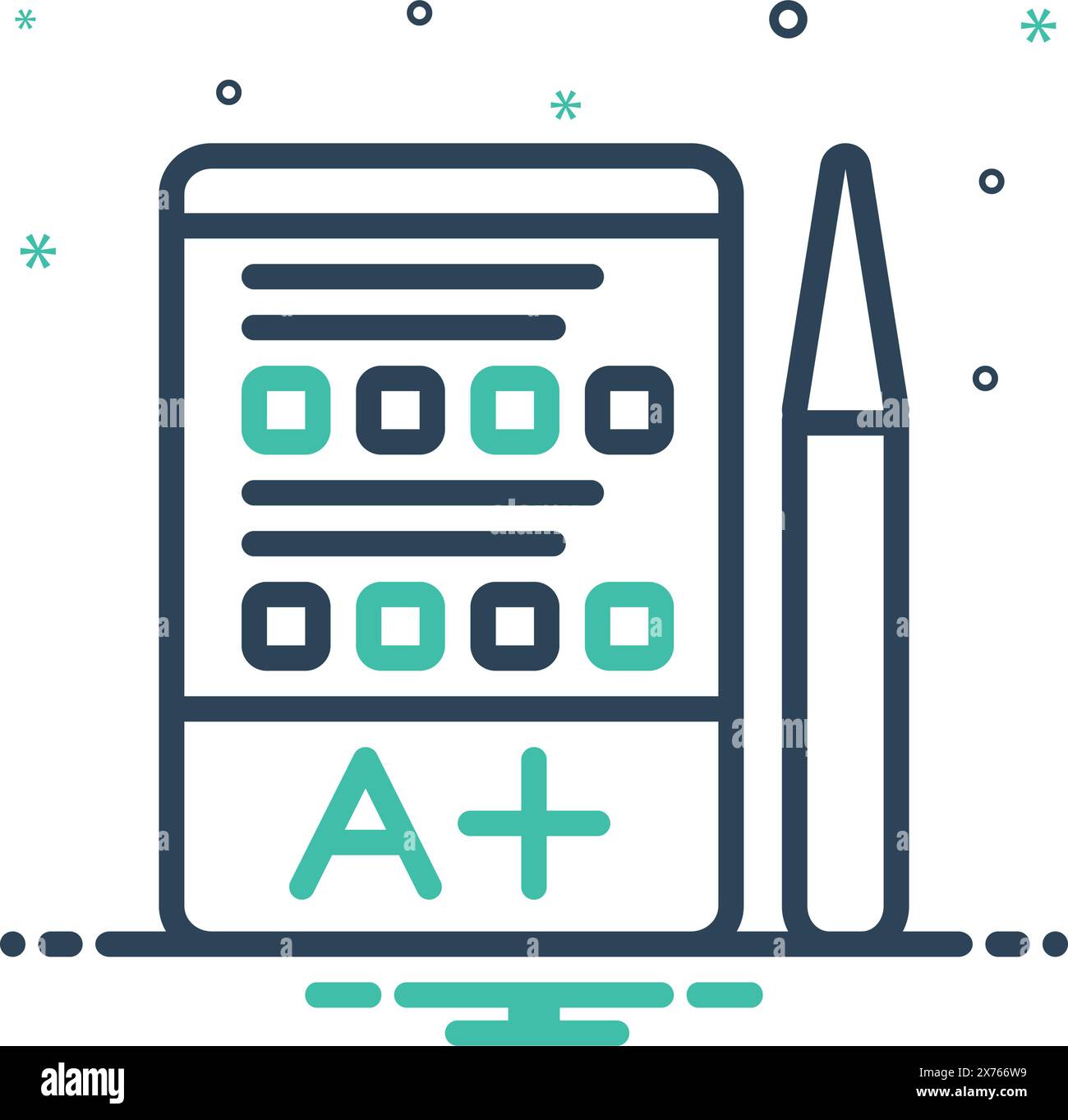 Icona per esame,quiz,test Illustrazione Vettoriale