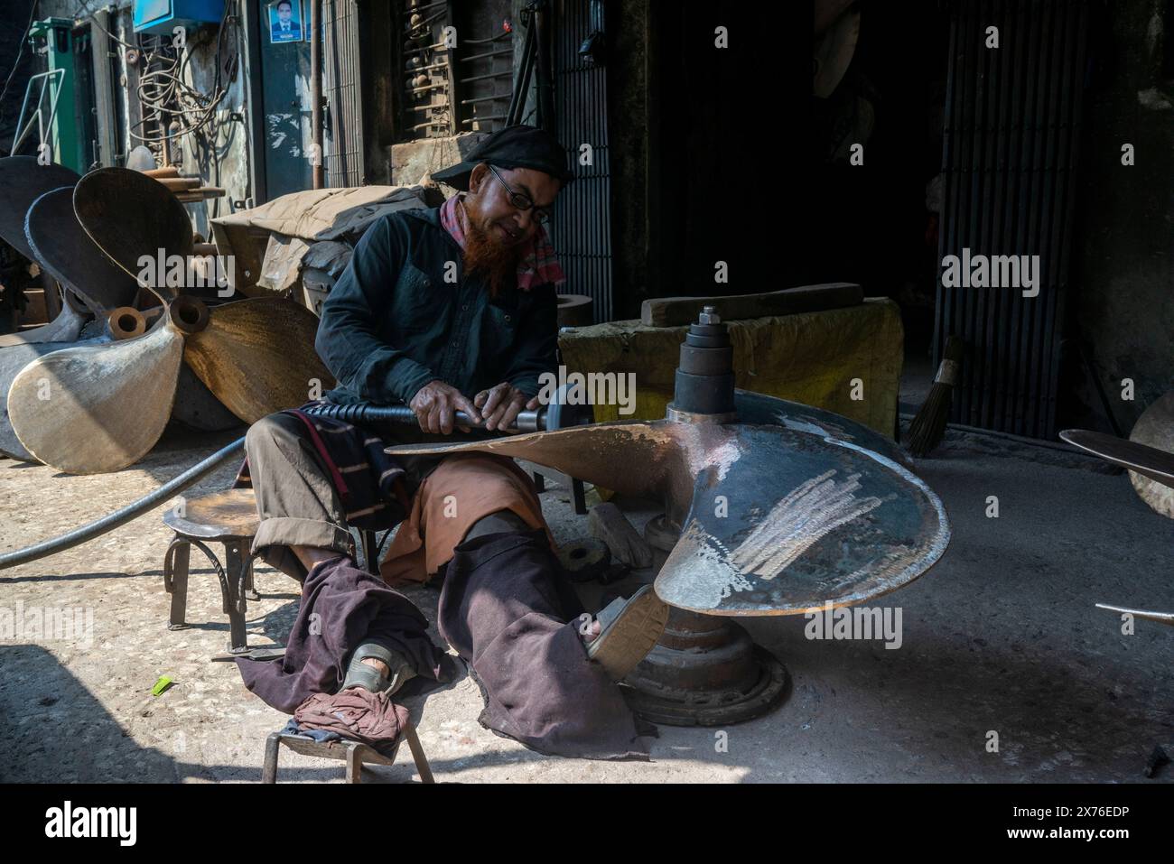 Demolizione navale Foto Stock