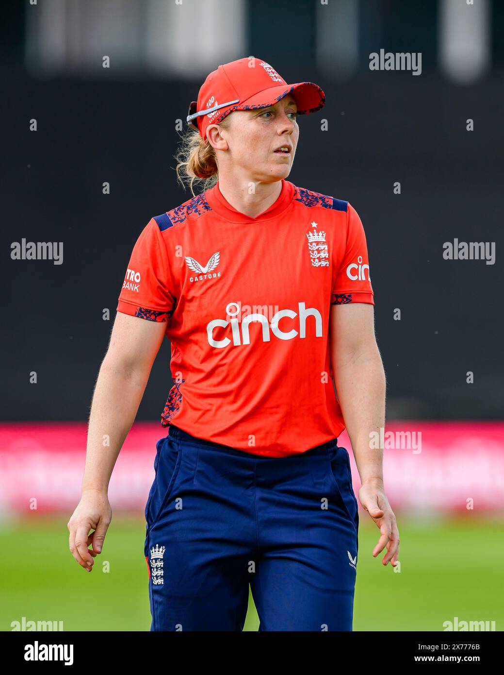 NORTHAMPTON, REGNO UNITO. 17 maggio 2024. Heather Night (Capt.) of England Women during England Women vs Pakistan Women - 2nd Vitality IT20 at the County Ground venerdì 17 maggio 2024 a NORTHAMPTON INGHILTERRA. Crediti: Taka Wu/Alamy Live News Foto Stock