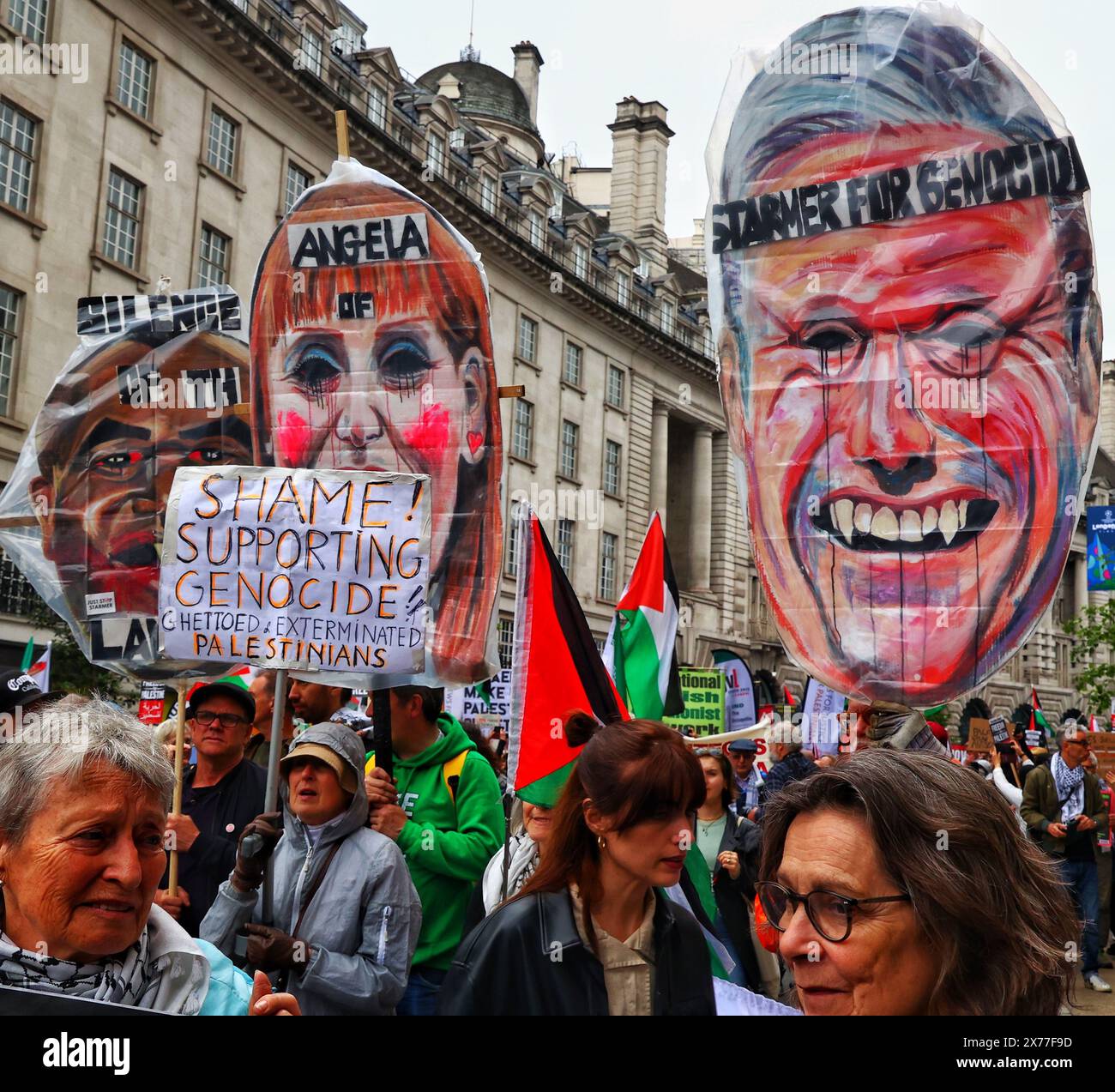 Londra, Regno Unito. 18 maggio 2024. Dimostrazione nazionale: NAKBA 76 marzo, Londra, Regno Unito. Crediti: Nidpor/Alamy Live News Foto Stock