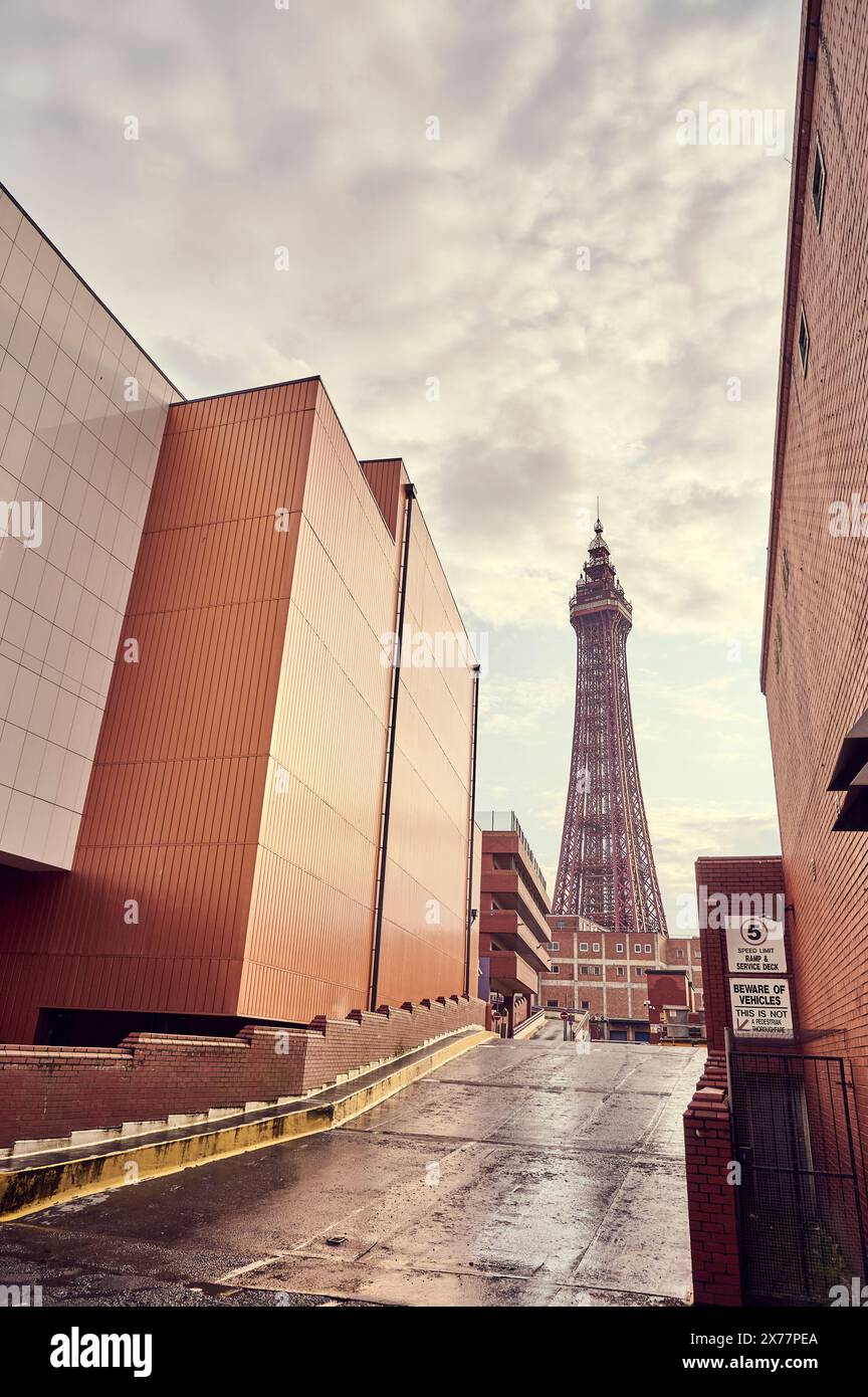 Il nuovo Backlot Imax ciinema e Blackpool Tower Foto Stock