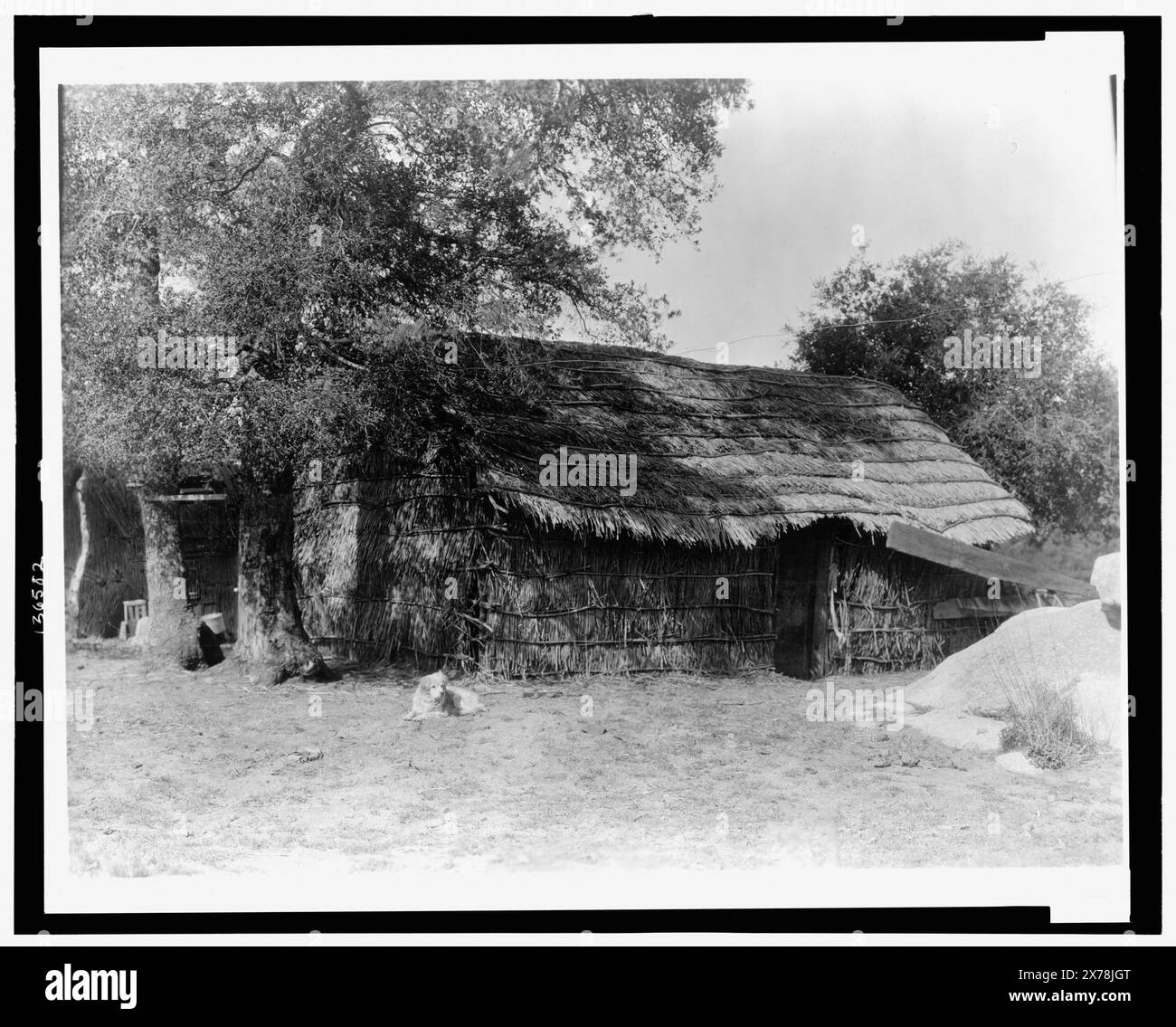 Una casa di Diegueño, titolo dall'articolo, Curtis no 4148., Forms part of: Edward S. Curtis Collection ., pubblicato in: The North American Indian / Edward S. Curtis. [Seattle, Washington.] : Edward S. Curtis, 1907-30, Suppl. v. 15, pl. 524.. Indians of North America, Structures, 1920-1930. , Indiani Diegueño, Structures, 1920-1930. , Abitazioni, 1920-1930. Foto Stock