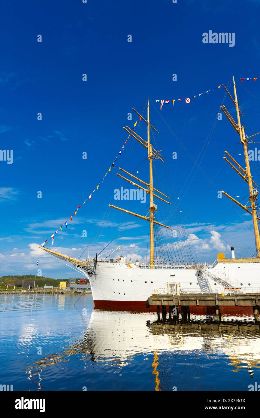 1907 la nave a vela Barken Viking fissa permanentemente e funge da hotel, Gothenburg, Svezia Foto Stock