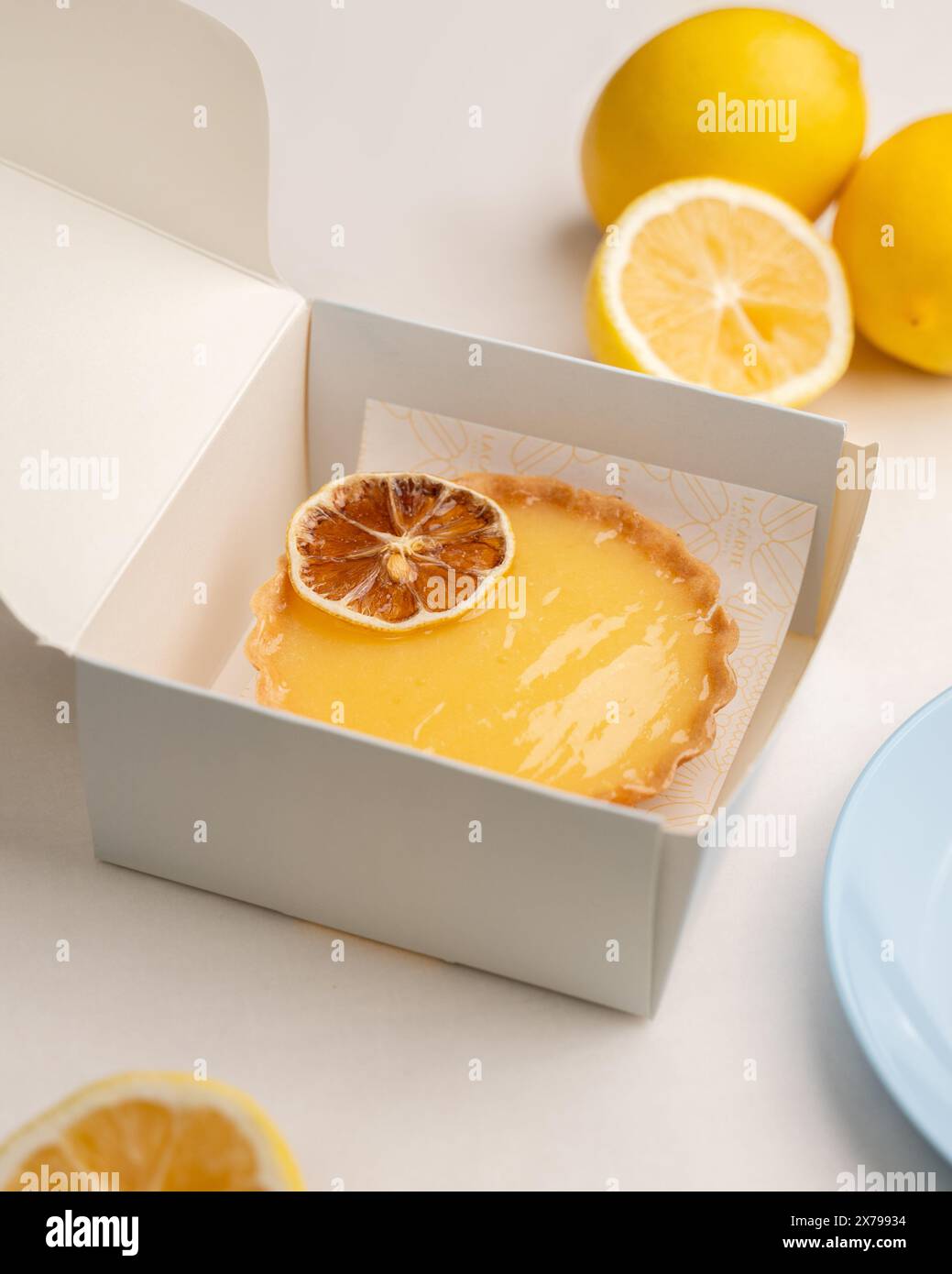 Immagine di una crostata al limone Foto Stock