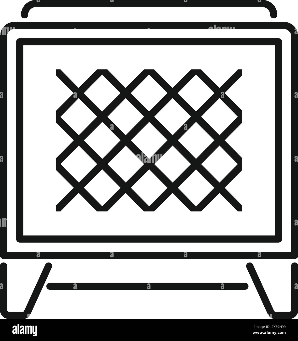 Illustrazione dell'icona del motivo in tessuto astratto in bianco e nero. Con grafica geometrica creativa texture simbolo ricamo grafico griglia a forma di diamante tessuto vettoriale artigianale. Perfetto per il moderno Illustrazione Vettoriale