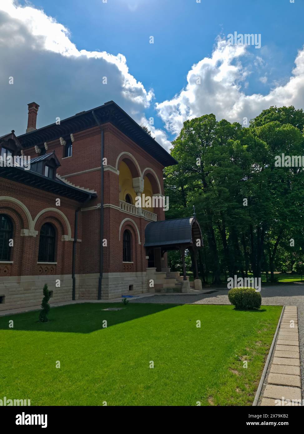 Monastero di Arges, Romania. Curtea de Arges, leggenda di Manole, punto di riferimento nella Valacchia medievale, Romania Foto Stock