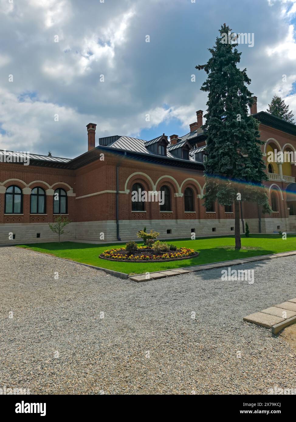 Monastero di Arges, Romania. Curtea de Arges, leggenda di Manole, punto di riferimento nella Valacchia medievale, Romania Foto Stock
