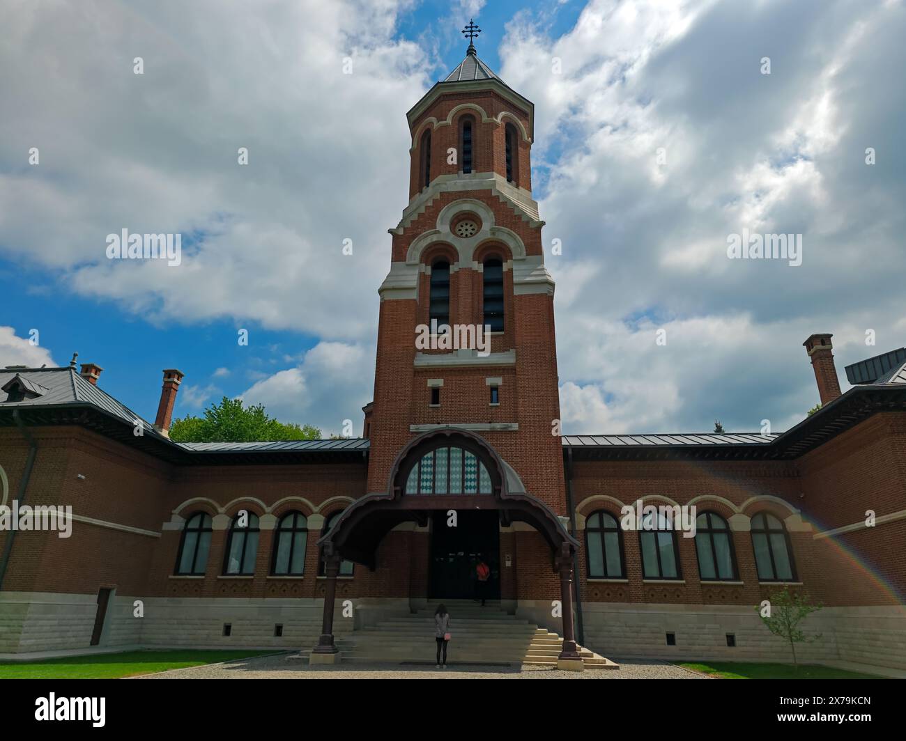 Monastero di Arges, Romania. Curtea de Arges, leggenda di Manole, punto di riferimento nella Valacchia medievale, Romania Foto Stock