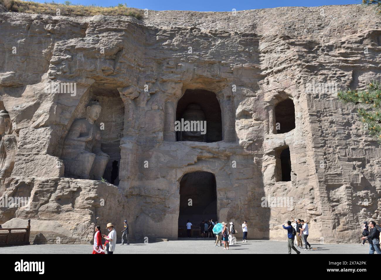 Grotte di Yungang Shanxi China Cave Foto Stock