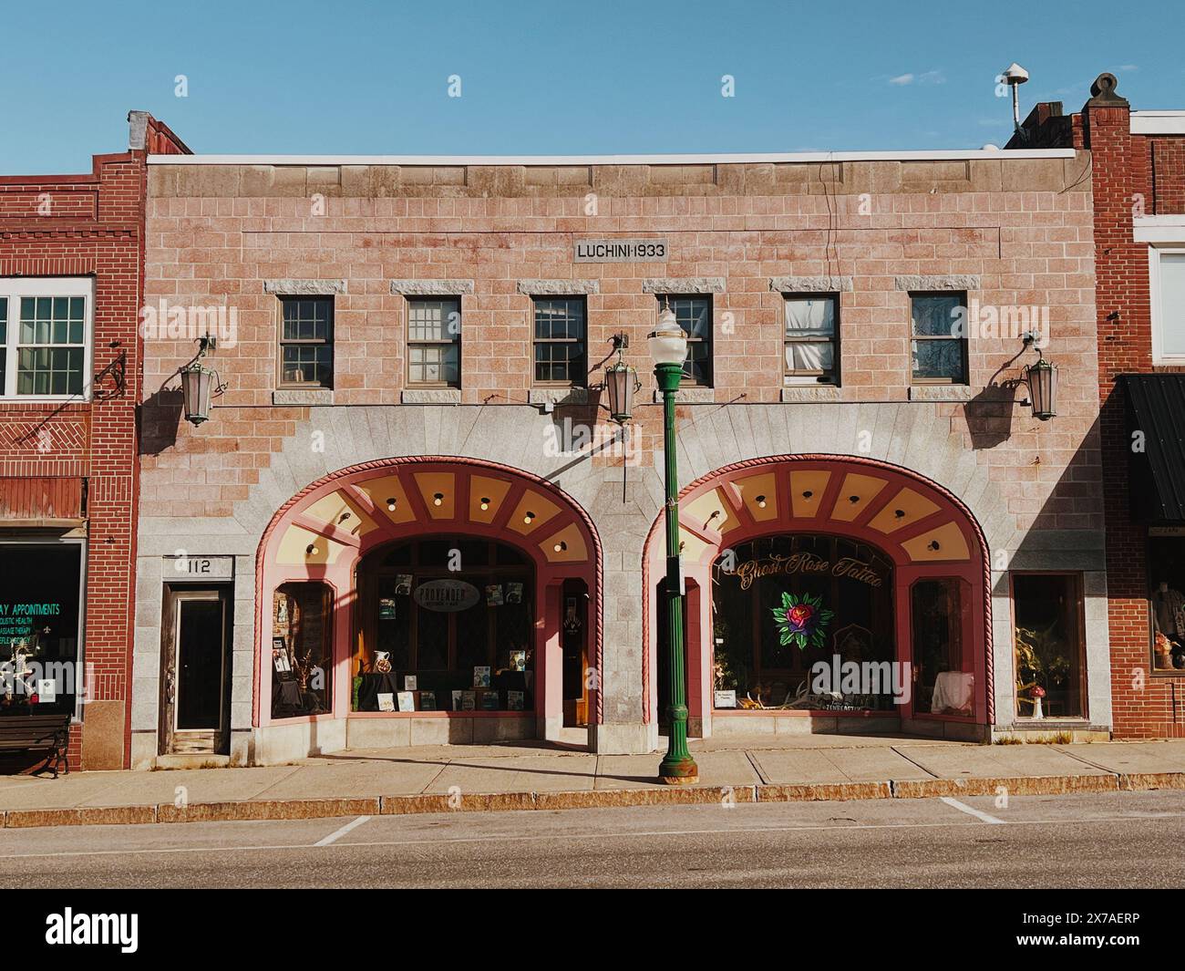 Architettura a Ellsworth, Maine Foto Stock