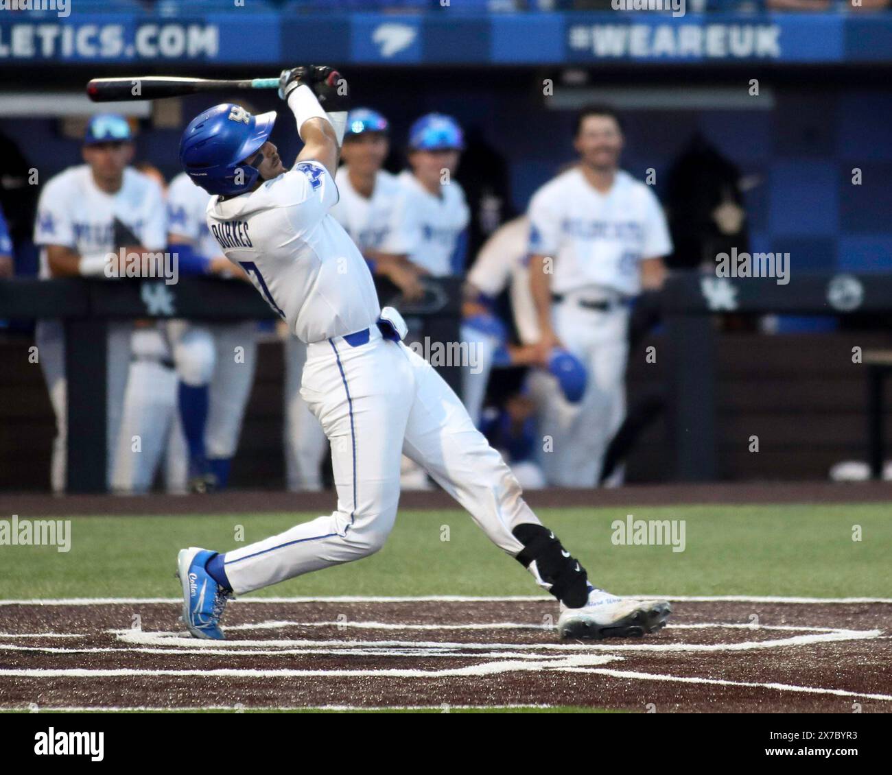 Lexington, Kentucky, Stati Uniti. 16 maggio 2024. Devin Burkes del Kentucky durante una partita tra i Kentucky Wildcats e i Vanderbilt Commodores al Kentucky Proud Park di Lexington, Kentucky. Kevin Schultz/CSM (immagine di credito: © Kevin Schultz/Cal Sport Media). Crediti: csm/Alamy Live News Foto Stock