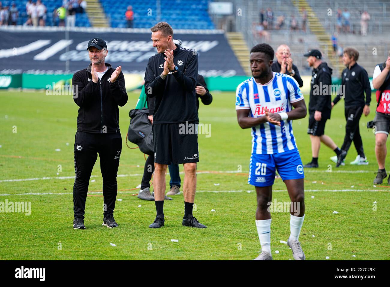 Odense, Danimarca. 19 maggio 2024. 3F Super League match tra OB e Randers FC al Nature Energy Park di Odense, domenica 19 maggio 2024. (Foto: Mads Claus Rasmussen/Scanpix 2024) credito: Ritzau/Alamy Live News Foto Stock