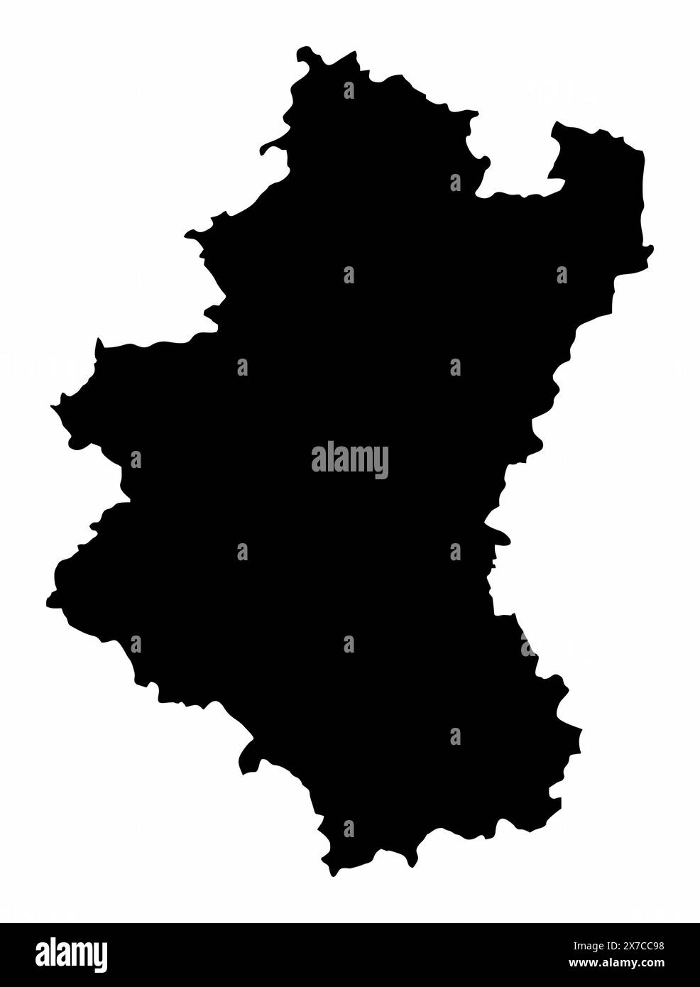 Provincia di Lussemburgo, mappa di sagoma isolata su sfondo bianco, Belgio Illustrazione Vettoriale