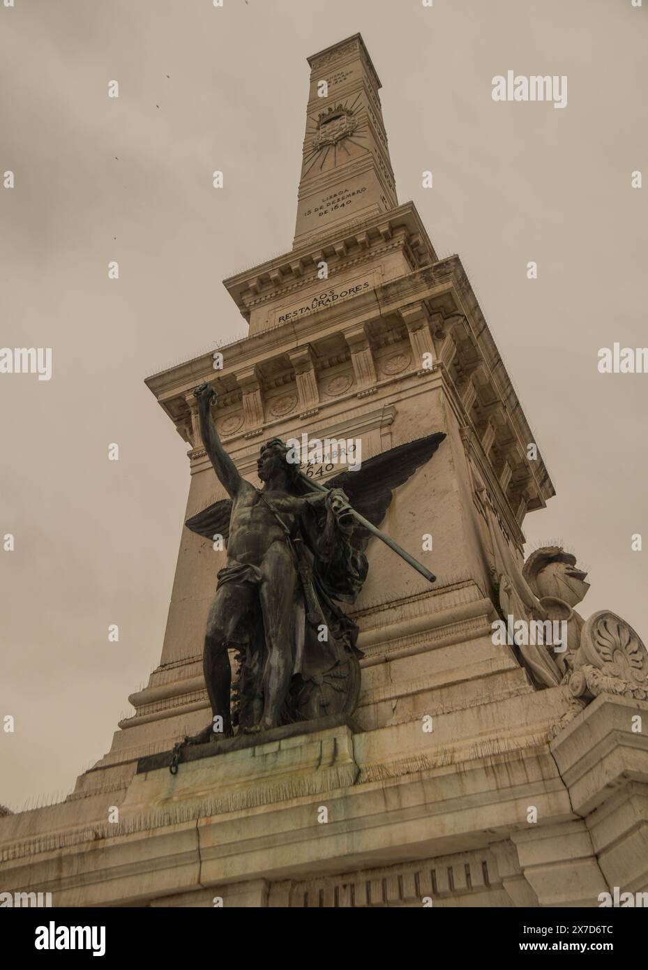 Un monumento per i restauratori di Lisbona, Portogallo Foto Stock