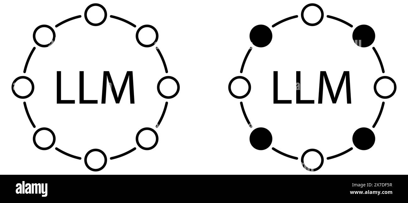 Set di icone modello in lingua grande. Illustrazione vettoriale isolata su sfondo bianco Illustrazione Vettoriale