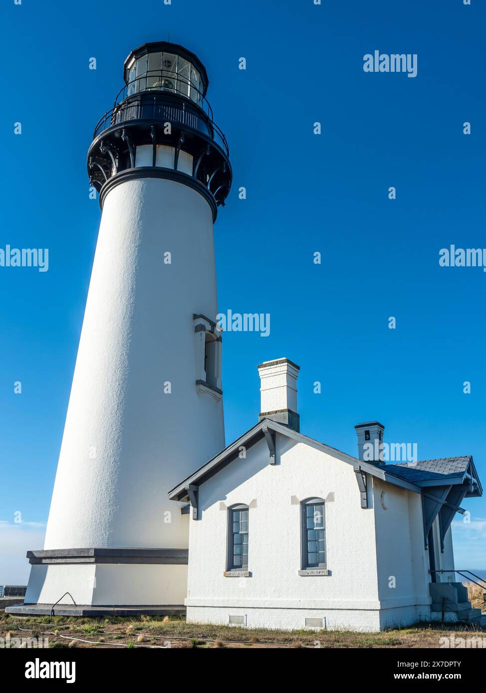 Faro di Yaquina Head, Newport, Oregon. Foto Stock