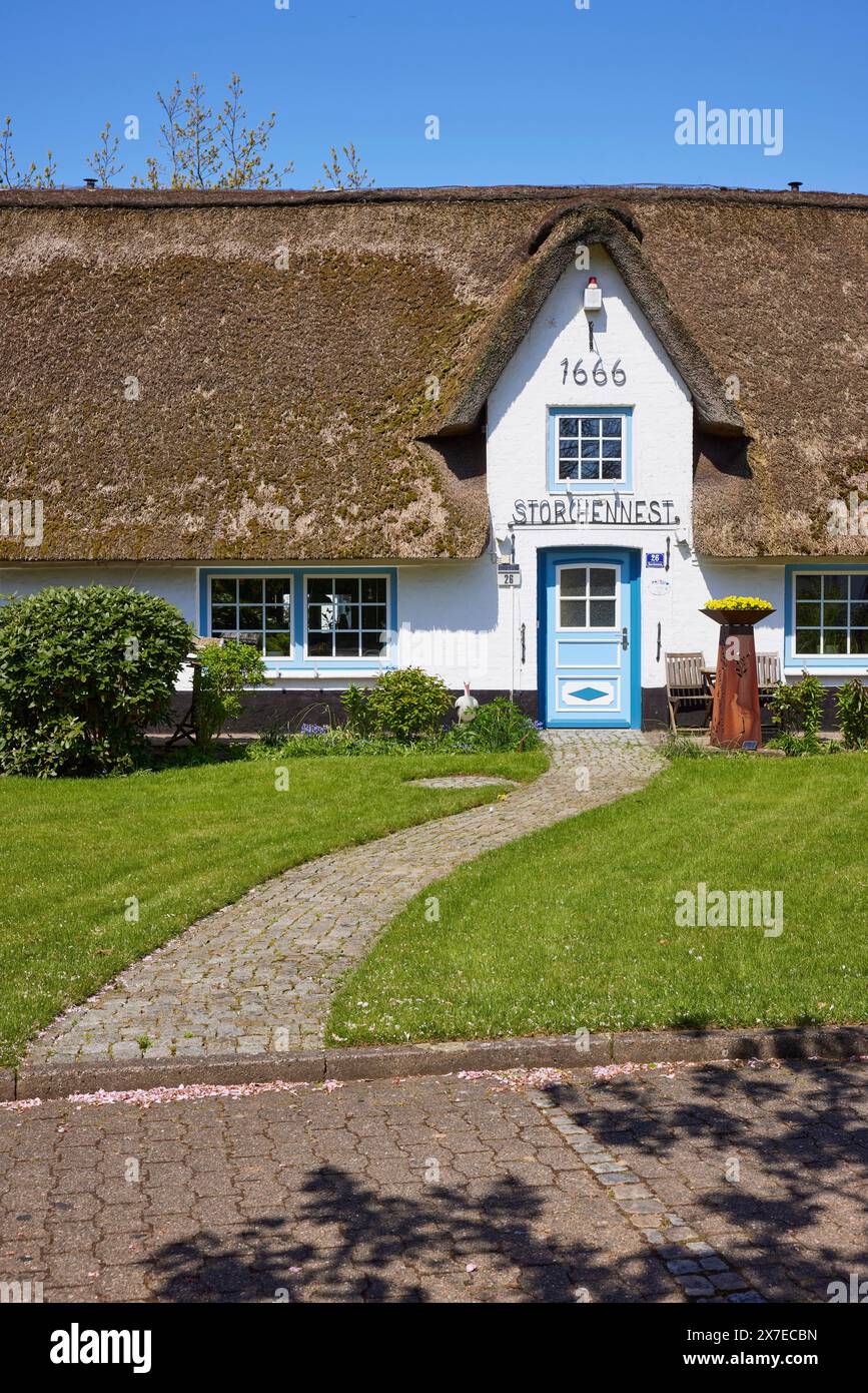 Hotel Storchennest im Friesenhaus a Schafflund, Schleswig-Flensburg, Schleswig-Holstein, Germania Foto Stock