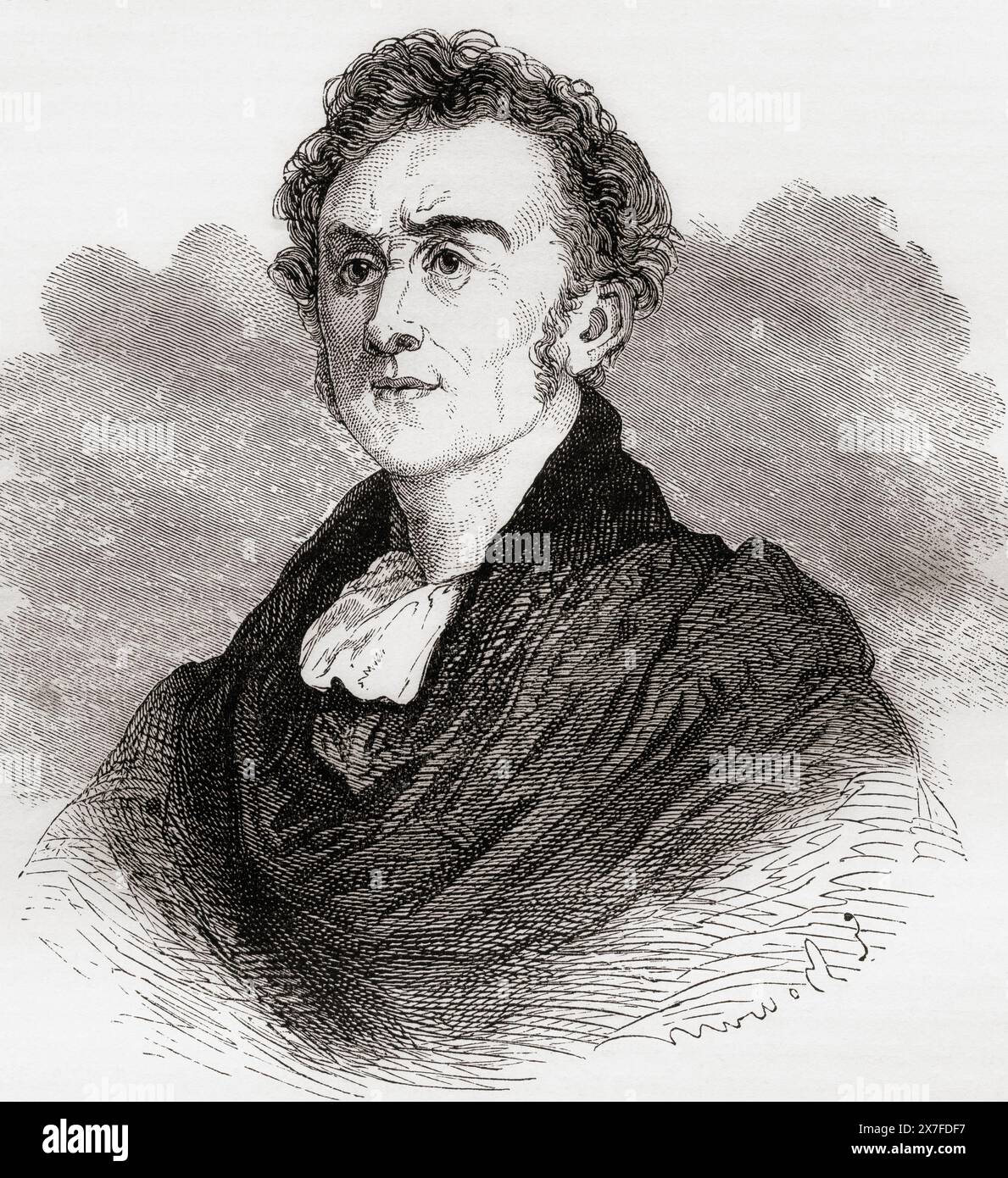 Richard Lalor Sheil, 1791 – 1851. Politico irlandese, scrittore e oratore. Dalla storia illustrata dell'Inghilterra di Cassell. Foto Stock