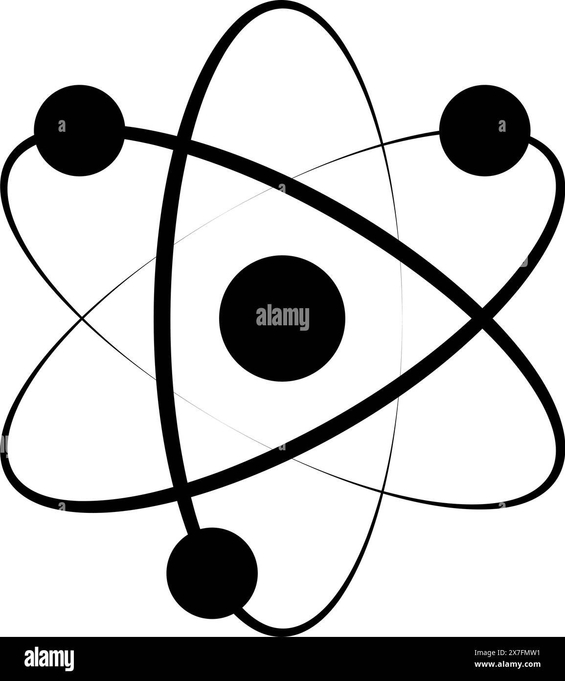 Icona simbolo Atom. illustrazione vettoriale Illustrazione Vettoriale