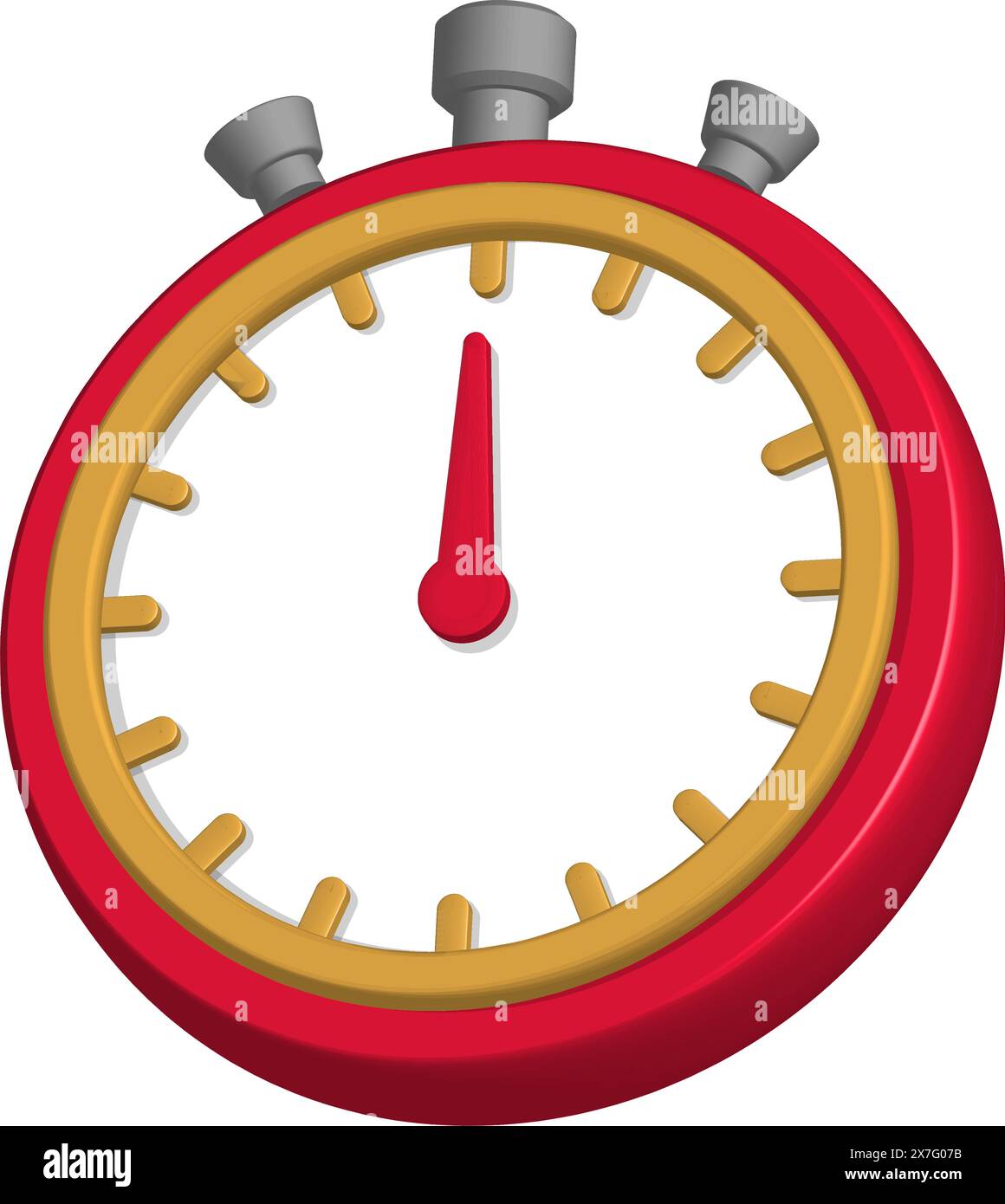 Illustrazione vettoriale del timer, cronometro (3D) Illustrazione Vettoriale