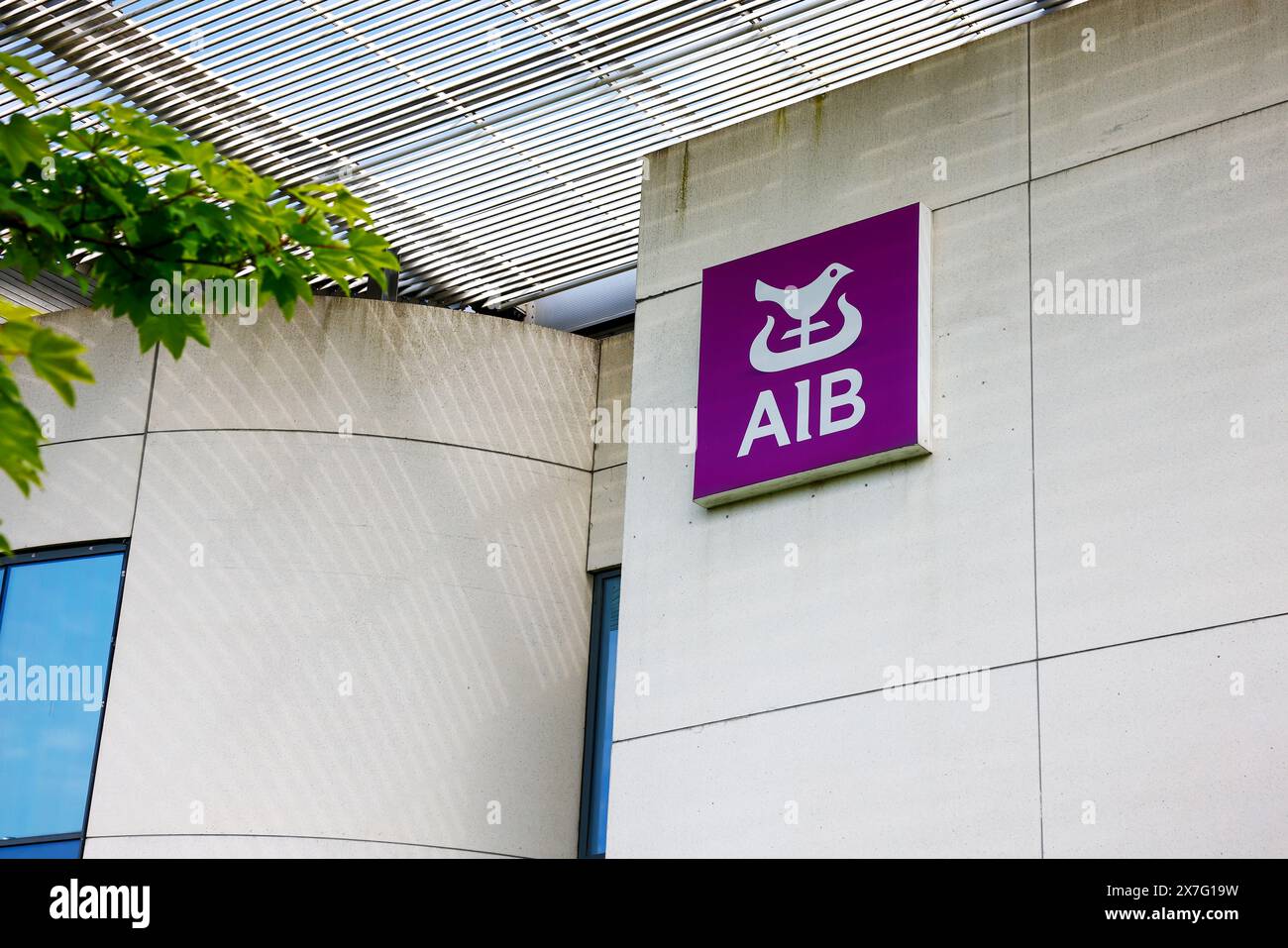 Sede della AIB Bank a Dublino, Irlanda. Uffici finanziari bancari commerciali irlandesi. Foto Stock