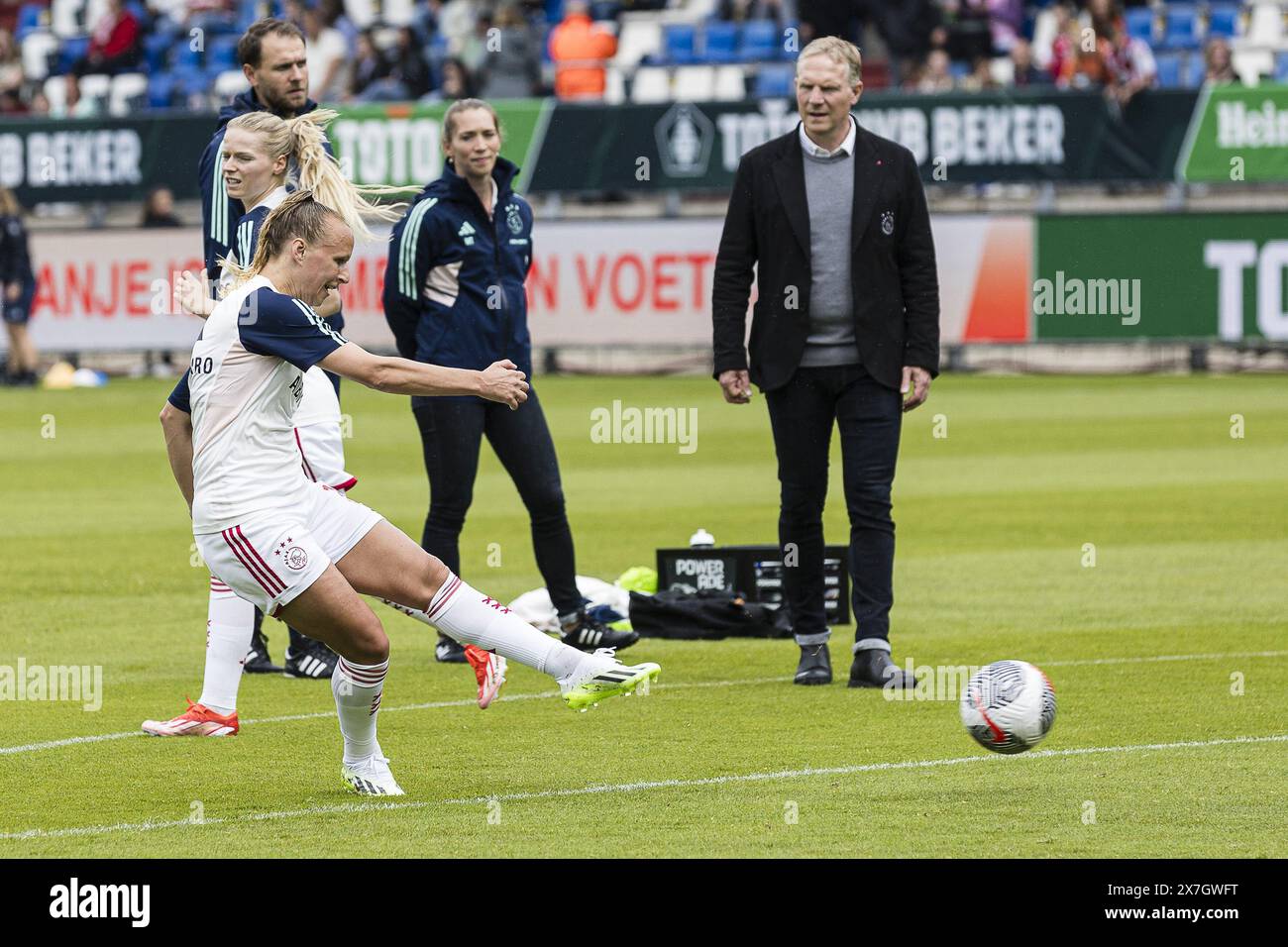 Tilburg, Paesi Bassi. 20 maggio 2024. TILBURG - 20-05-2024. Stadio Koning Willem II. AJAX - fortuna Sittard (donna) cupfinal. Riscaldamento AJAX. Crediti: Pro Shots/Alamy Live News Foto Stock