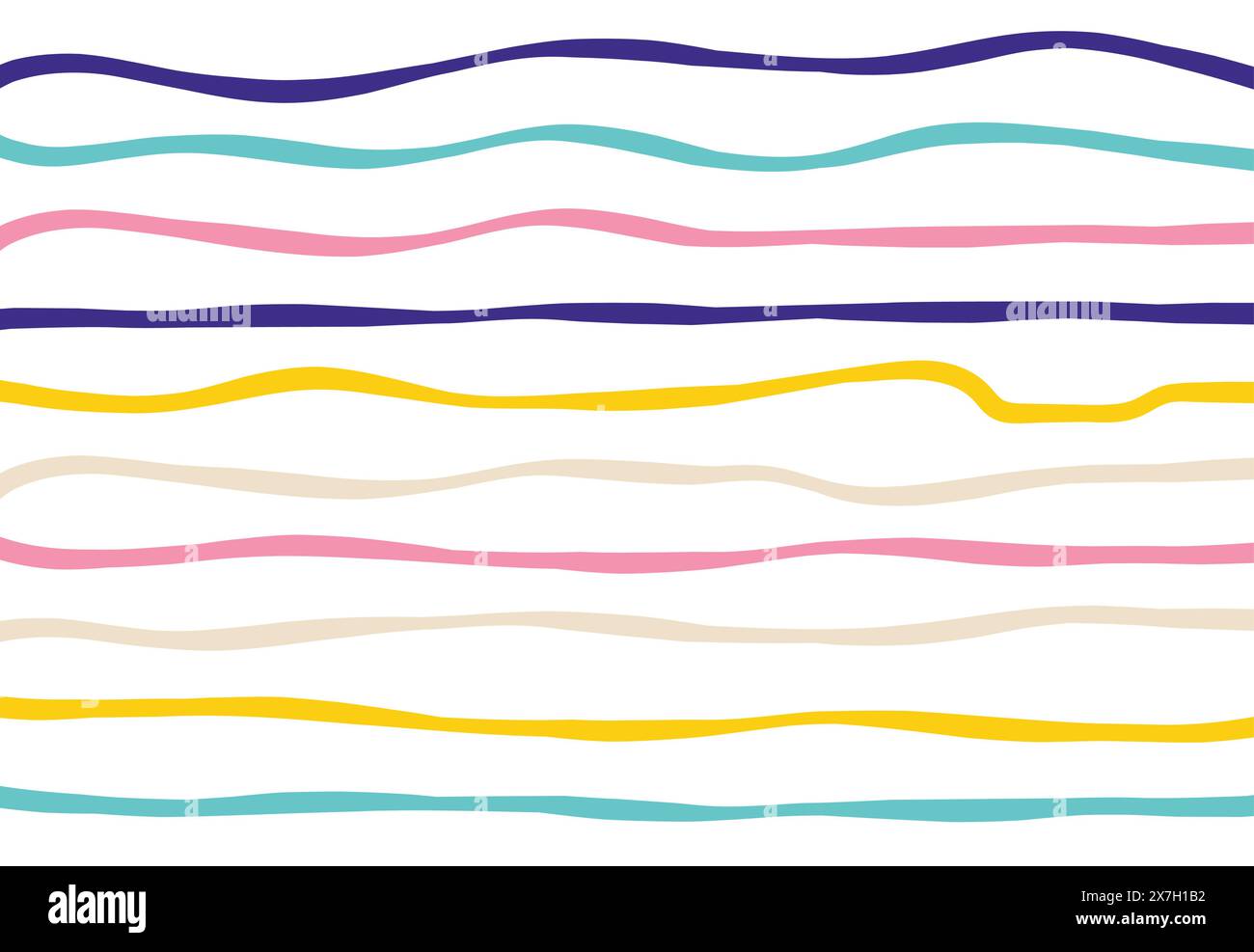 Linee e griglia disegnate a mano. Forma organica con finitura a secco in un colore alla moda. composizione artistica dipinta a mano in stile minimalista astratto e creativo Illustrazione Vettoriale