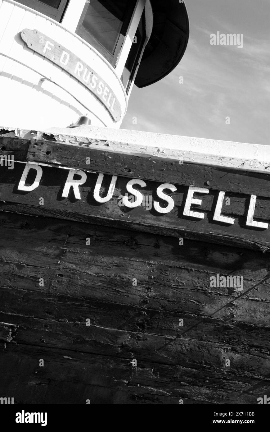 F.D. Russell rimorchiatore conservato sul terreno del faro di Ponce De Leon Inlet, Florida, Stati Uniti Foto Stock