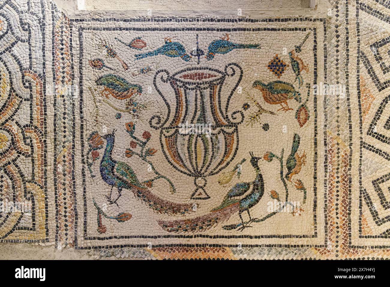 Ravenna, Provincia di Ravenna, Italia. Mosaici nella basilica di San vitale. I monumenti paleocristiani di Ravenna di cui San vitale è uno Foto Stock